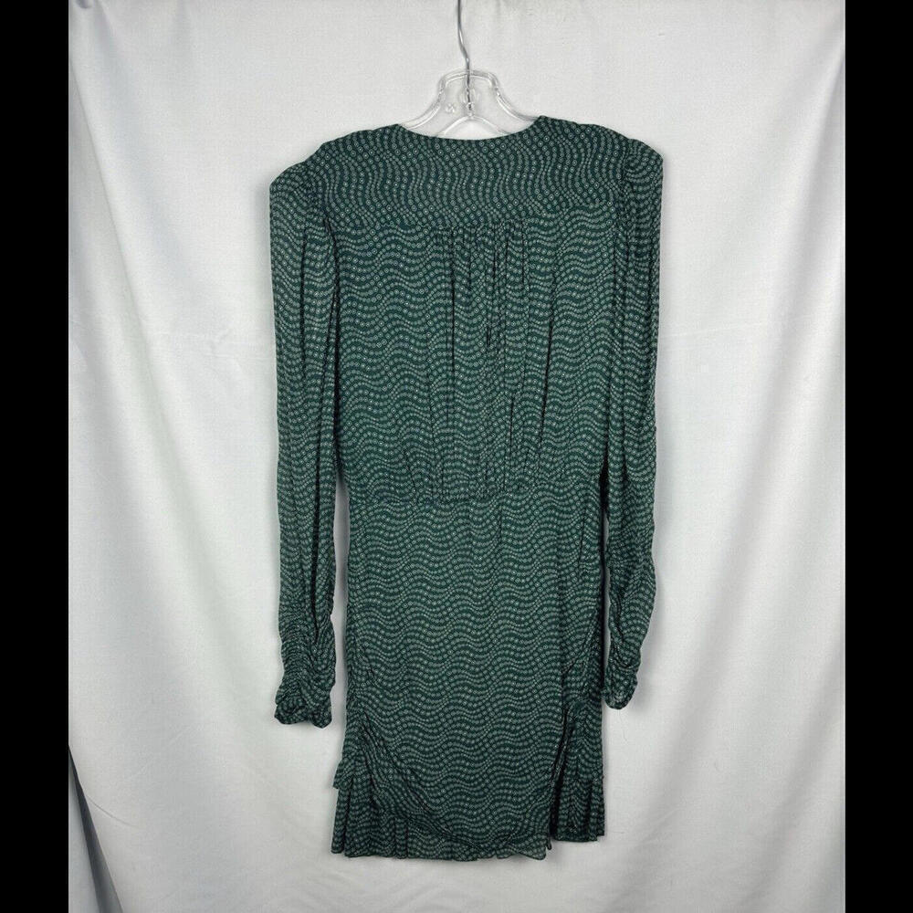 ba&sh Little Robe Ruched Mini Dress Emerald Size 2, US M - Picture 2 of 5